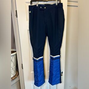 Obermeyer Men's Vintage Wool Blend Blue Quilted Size 34 Snow Ski Pant Retro